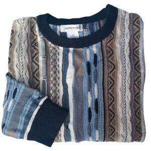 Pronto Uomo Men's Pullover Sweater Size XL Vintage 80's 90's Cosby Grandpa